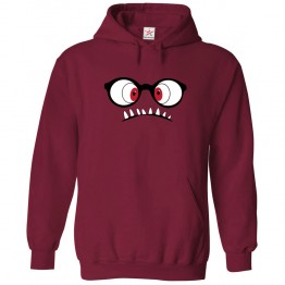 Angry Cartoon Face With Teeth Unisex Kids And Adults Pullover Hoodie for Animated Movie Fans									 									 									